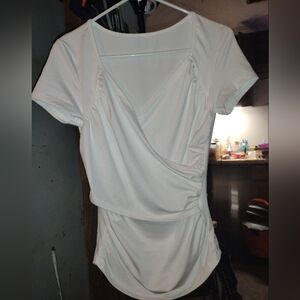 Elegant white Wrap Top